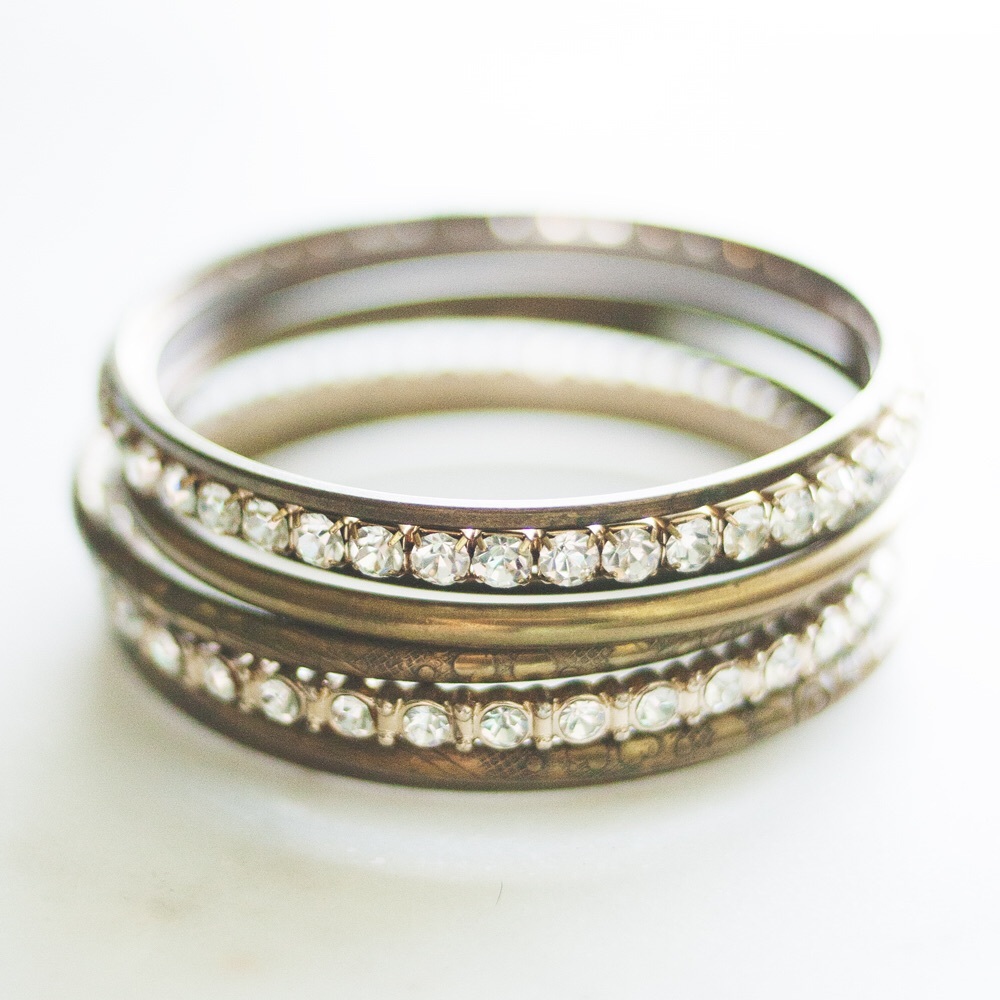 Antiqued Bangle Set